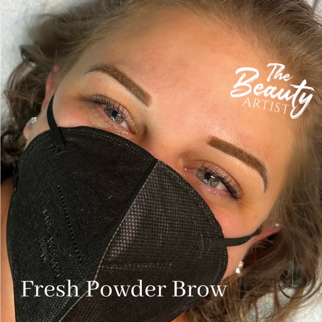 Example of fresh powder brow