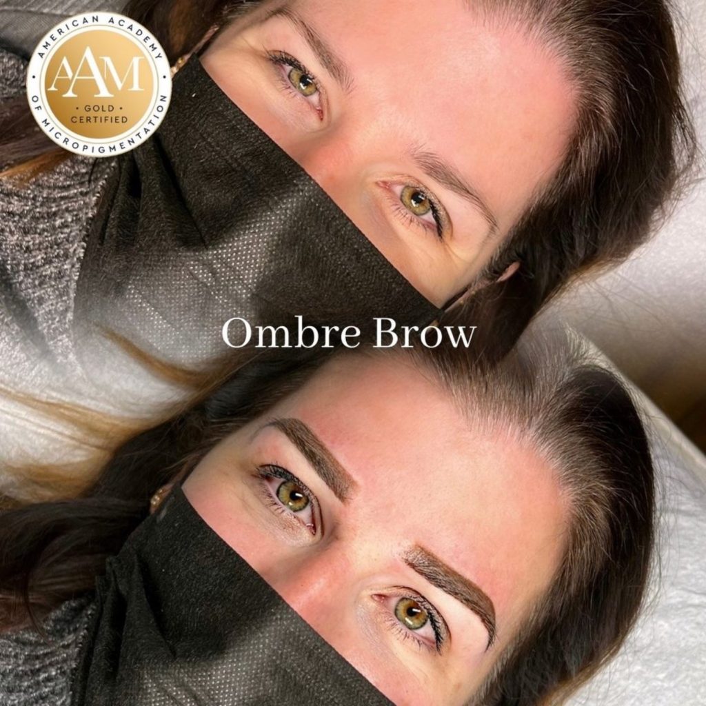 Example of ombre brow