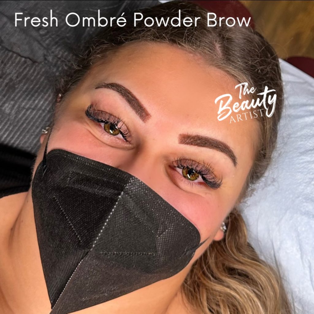 Example of fresh ombre powder brow