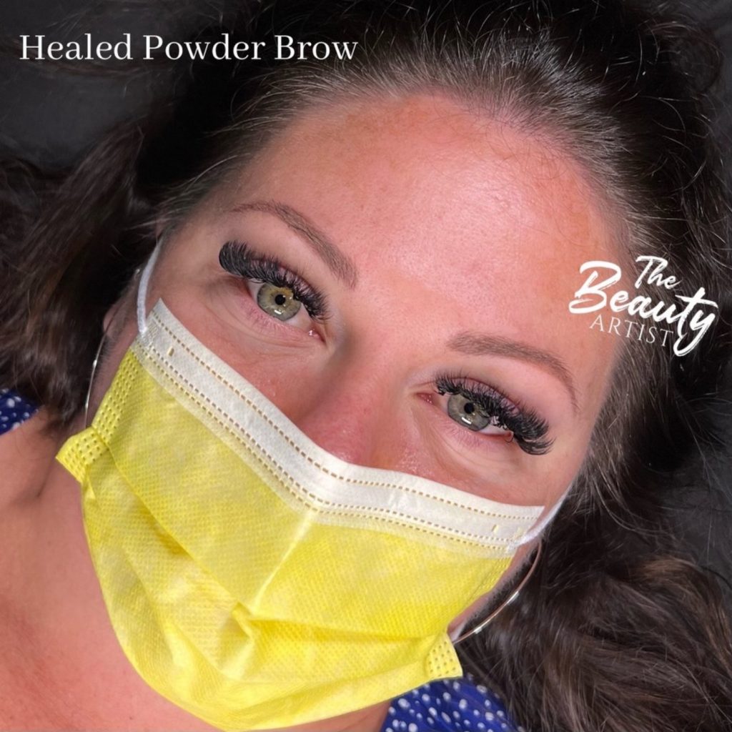 Healed powder brow