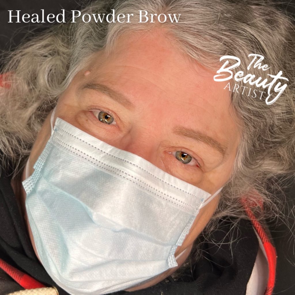 Healed powder brow