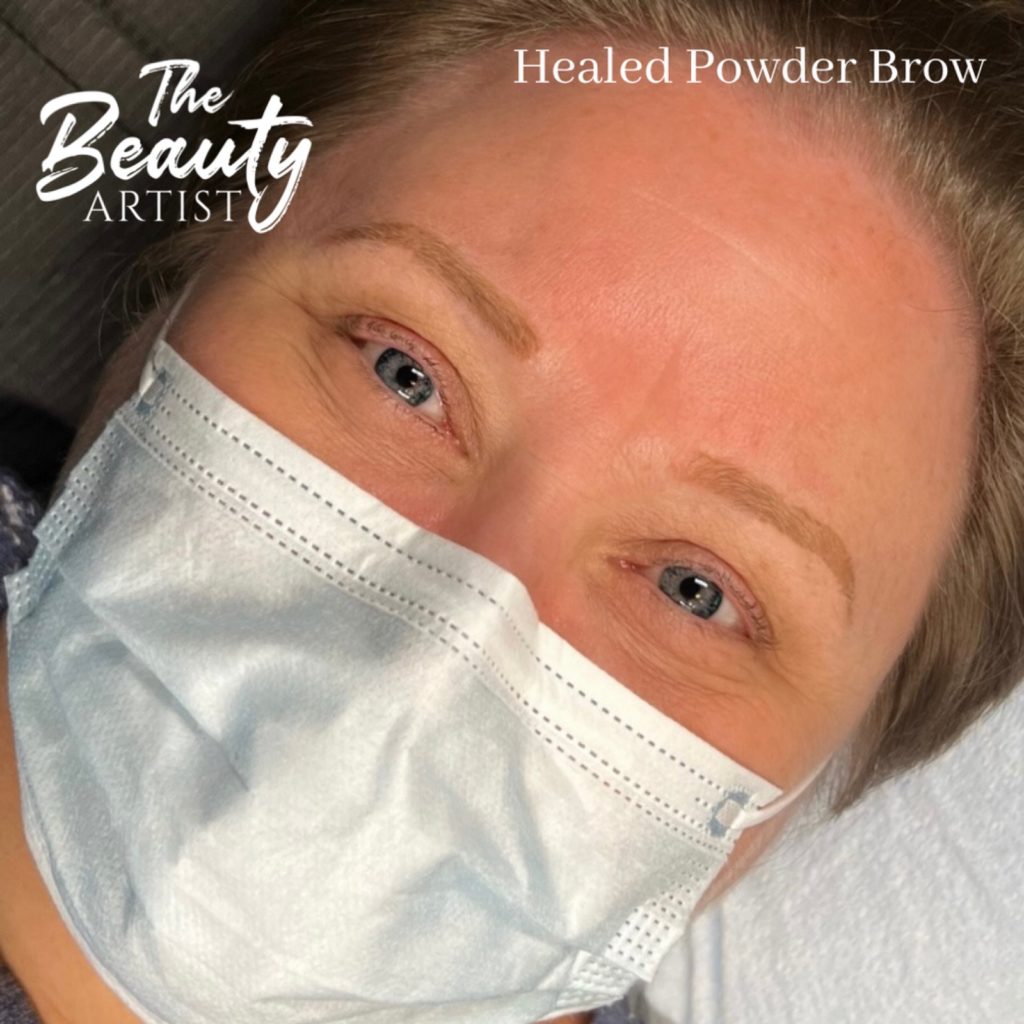 Healed powder brow