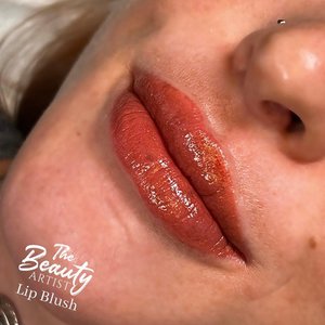 Photo of lip blush on a woman